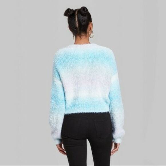 Wild Fable Blue Multicolored Sweater Large NWT - Picture 2 of 6